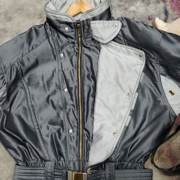 Vintage Descente Silver Retro Mens Ski Suit - Picture 10 of 16